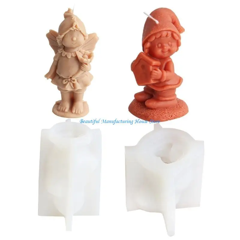 E56A فتاة على شكل قالب شمع معطر قالب سيليكون النحت قوالب الايبوكسي الراتنج الروائح صياغة قالب صنع المجوهرات العرض #4