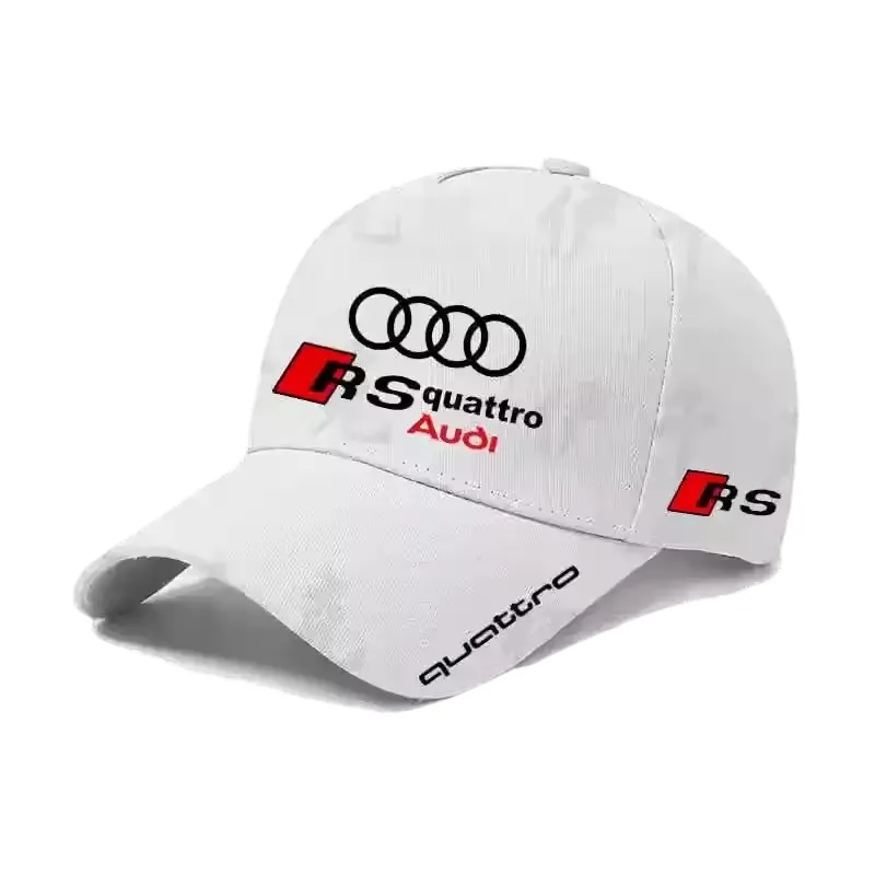 Audi Logo Adjustable Cotton Baseball Cap Outdoor Use Car Accessories Breathable Unisex Summer Hat for Sports And Fitness
