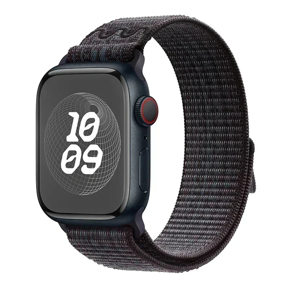 Nylon Loop Sport Strap for Apple Watch Band 49mm Bracelet for Nike iWatch 9 8 7 6 5 SE Ultra 2 45mm 44mm 41mm 42mm 38 Watchband