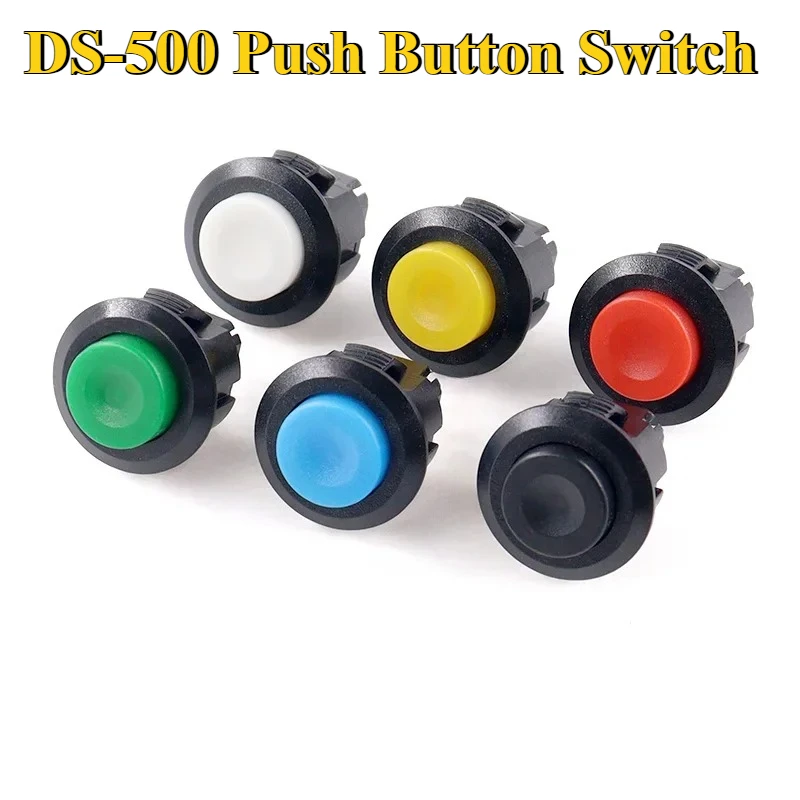 

Кнопочный переключатель DS-500 14 мм, 3 А/250 В переменного тока, мгновенный самосброс, круглый, без блокировки, нормально открытый, красный, синий, желтый, белый, зеленый, черный
