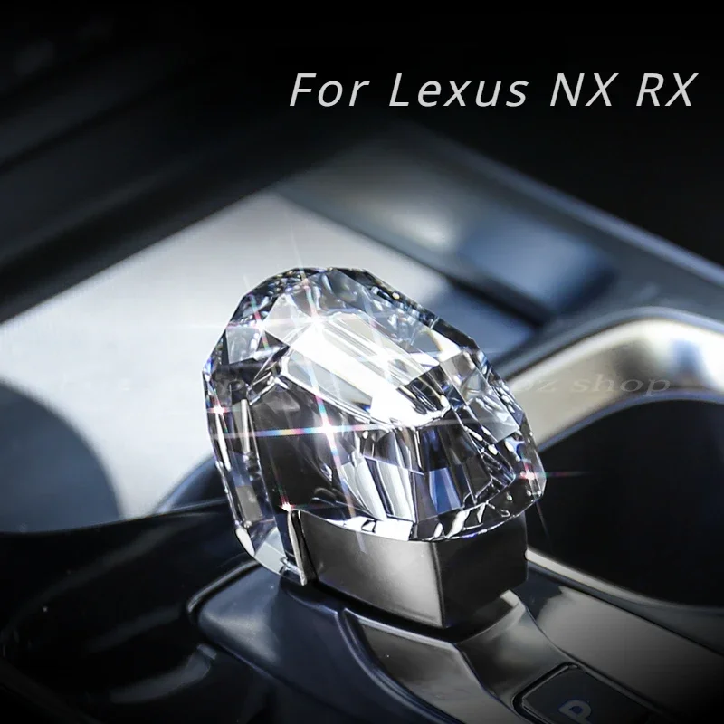 For Lexus NX RX 2022 - 2023 Crystal Handle Gear Head Modified Shift Knob Gear Lever Gear Stick Interior Refit Parts Accessories