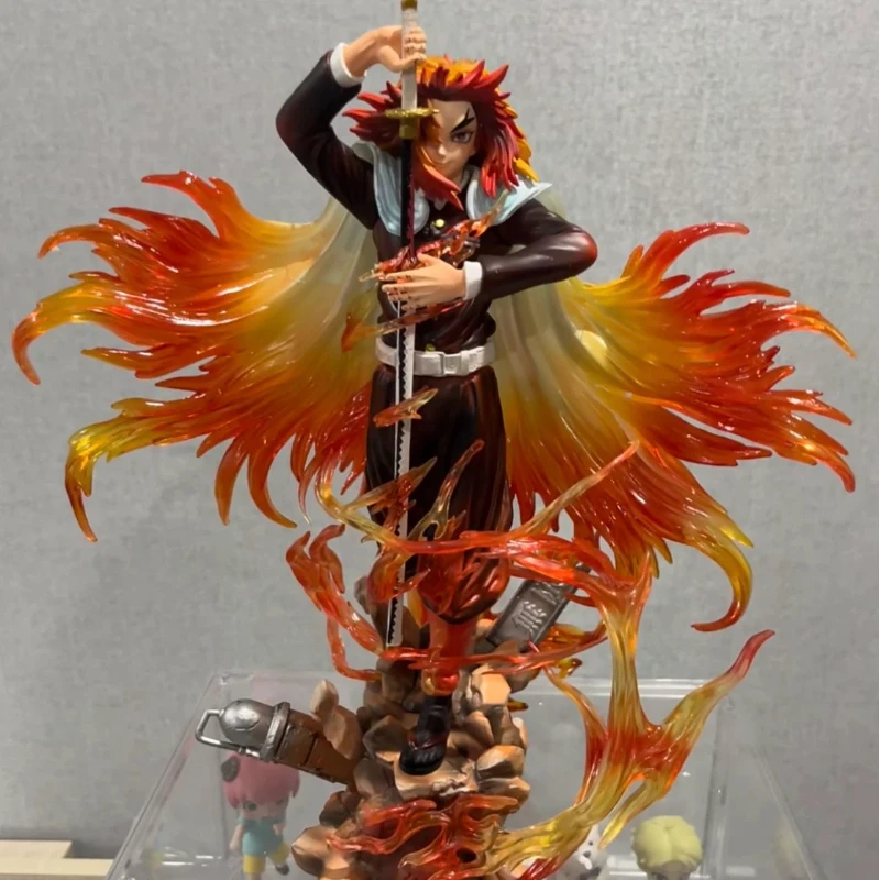 

30cm Demon Slayer Anime Figure Rengoku Kyoujurou Figurine Flame Hashira Model Pvc Statue Desktop Collection Festival Toys Gifts