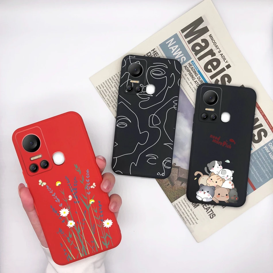 For Itel Vision 5 Plus Phone Cases Painted Soft Matte Silicone Shockproof Back Cover For Itel Vision5 5Plus Funda Coque Bumper