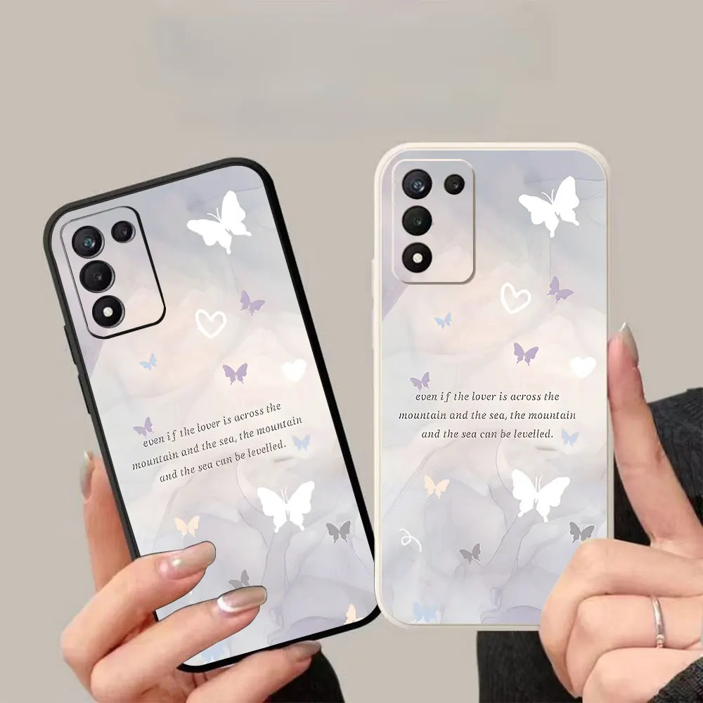 Minimalist Butterfly Silicone Phone Case For Samsung Galaxy S26 S25 S24 S23 S22 S21 S20 Ultra Plus FE Edge 2022 5G Protect Cover