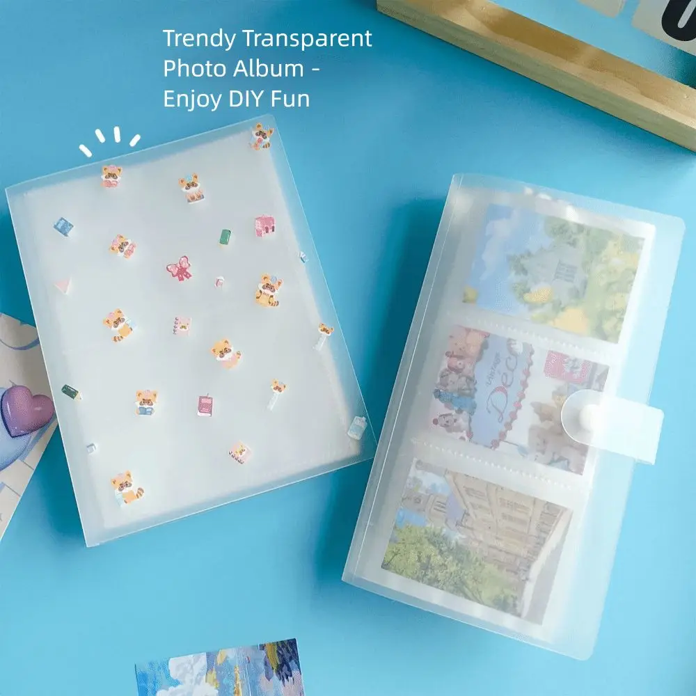 Tragbare 3 zoll PP Sammeln Buch Matt Interstitial DIY Transparent Fotoalbum Multi-taschen INS Photocard Binder Halter geschenke