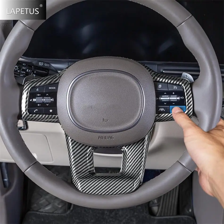 

Auto Steering Wheel Button Frame Decor Cover Trim Fit For Kia Sorento MQ4 2021 - 2024 Matte / Carbon Fiber Interior Accessories