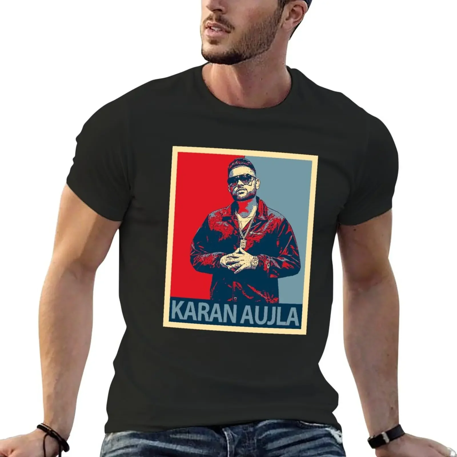 

karan aujla T-Shirt Tee shirt aesthetic clothes summer top customs mens plain t shirts