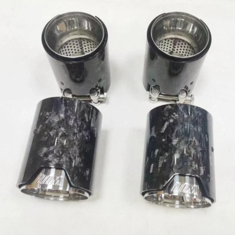 4 Pcs Carbon Fiber Matte Car Exhaust Tip For BMW M2 F8 M3 F80 M4 F82 M5 F10 M6 F12 M Performance Muffler Tip 70mm Nozzle