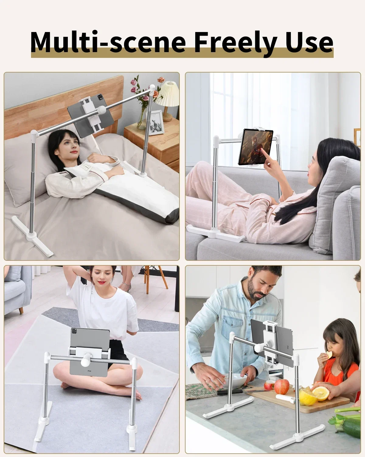 Eary Tablet Stand For Bed Sofa Laying Down Phone Holder With 360 Rotation Height Width Adjustable Multi-Functional Clamp Bracket - Image 6
