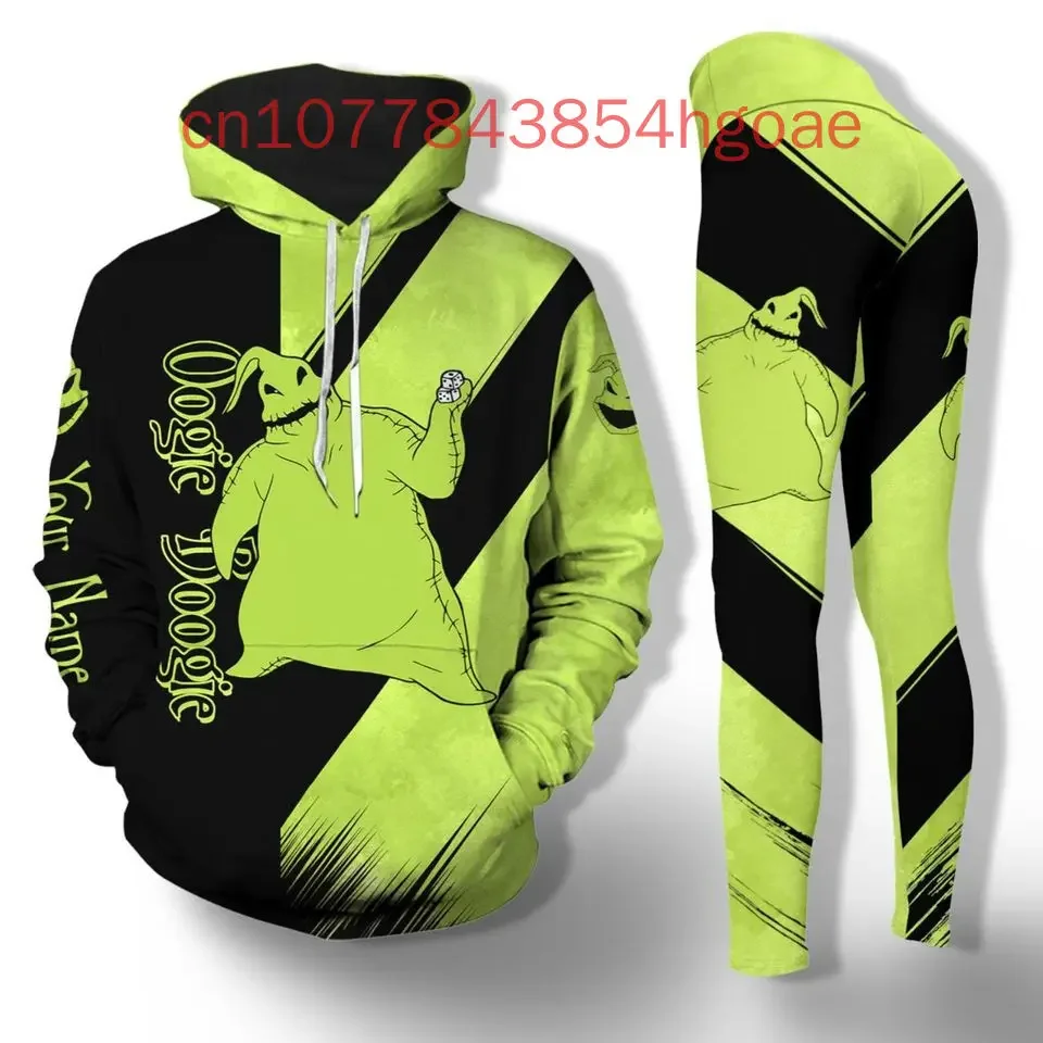 Disney Oogie Boogie Nightmare Before Christmas Combo Hoodie And Legging Set Hoodie Yoga Pants Sweatpants Fashion Sports Suit