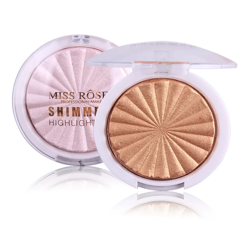 Miss Rose Makeup Shimmer Highlighter Powder Palette Base Illuminator Highlight Face Contour Golden Bronzer