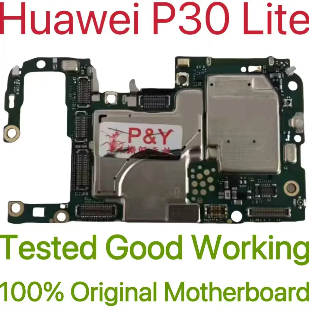 Placa base Original desbloqueada versión Global para Huawei P30 Lite placa de circuito probado placa lógica principal para Huawei P30 Lite