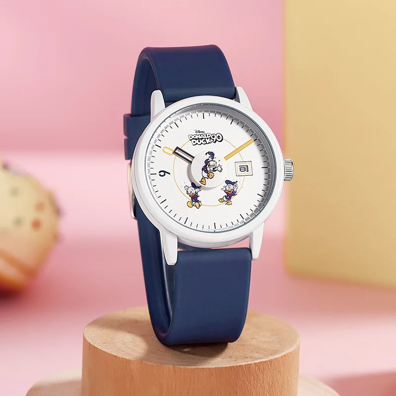 Disney For Children Watch Unisex Quartz Wristwatch Donald Duck 90 Years Anniversary Cartoon Boy Girl Students New Gift Bracelet