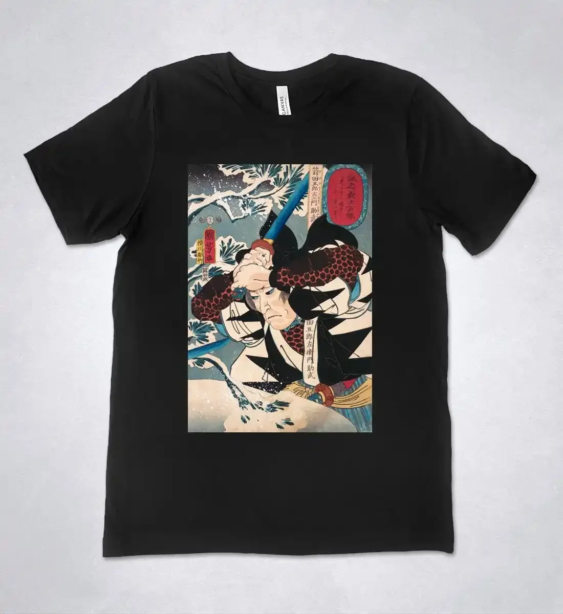 

Футболка Утагава Кунийоши Портрет Яды Горосемон Суетке Эдо Період Деревянный блок Укиё и Япония искусство