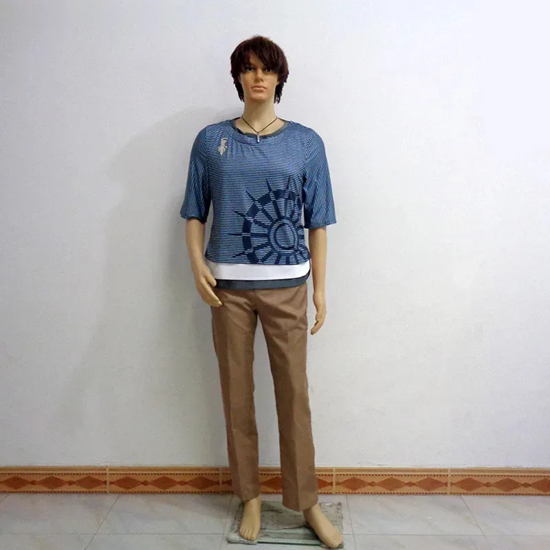 

Danganronpa V3 Rantaro Amami Косплей Костюм Японская Игровая Униформа Костюм Одежда Футболка и Брюки и Ожерелье Хэллоуин Cos