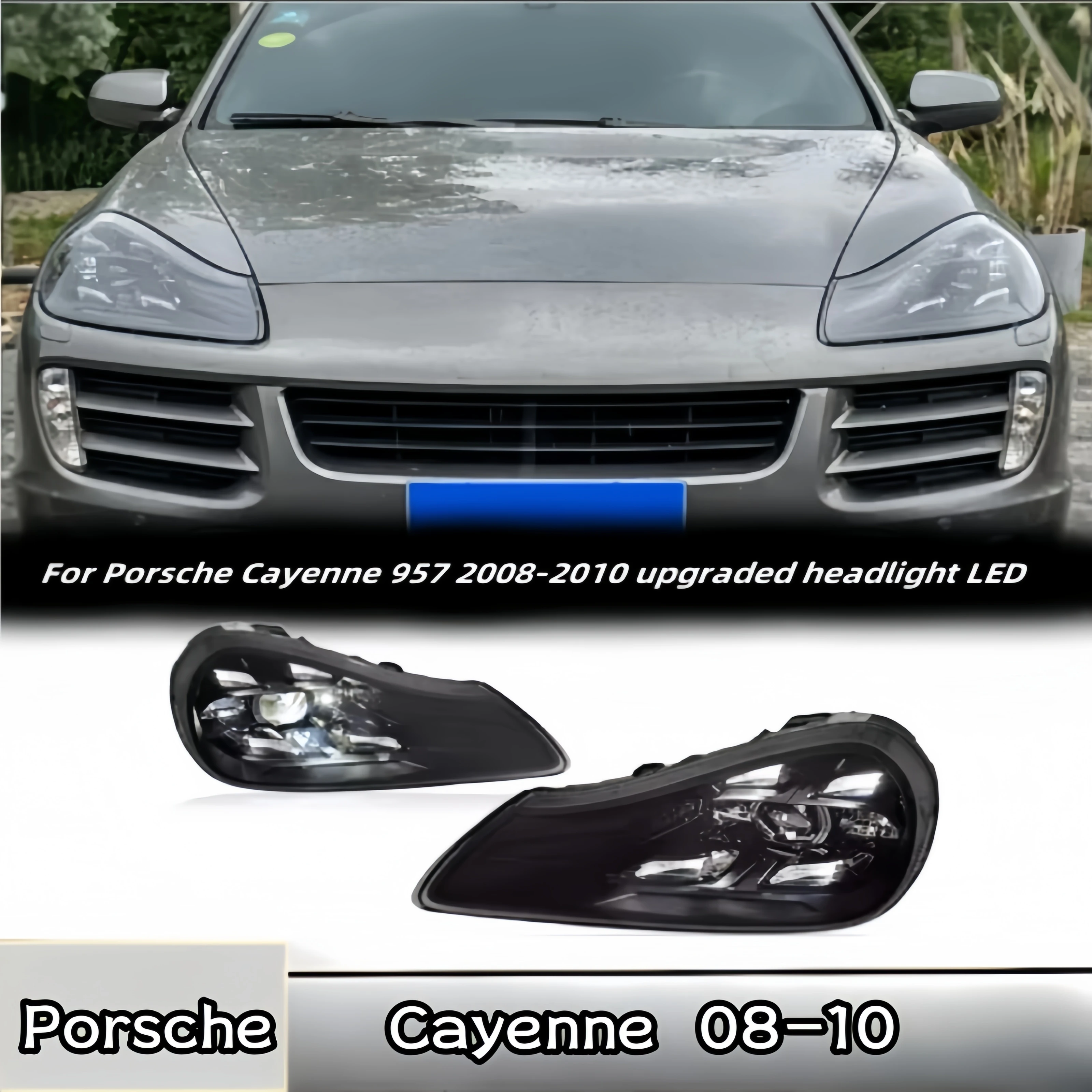 The 957 headlights the For Porsche Cayenne 08-10 upgrade 21 Matrix style LED headlights plug and play auto accessories