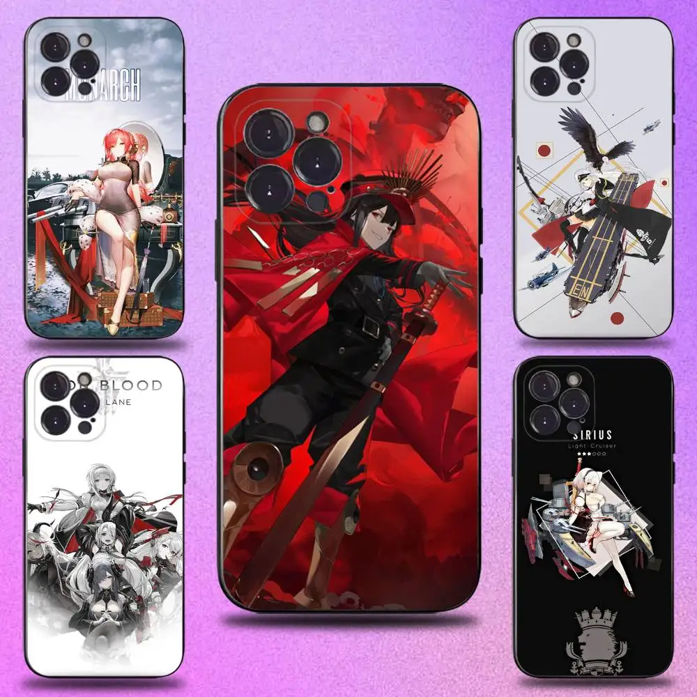 

Lane Azur Game Funda Phone Case For iPhone 16,15,14,13,12,11 Plus,Pro Max,XS,X,XR,SE,Mini,8,7,Soft Silicone Black Cover