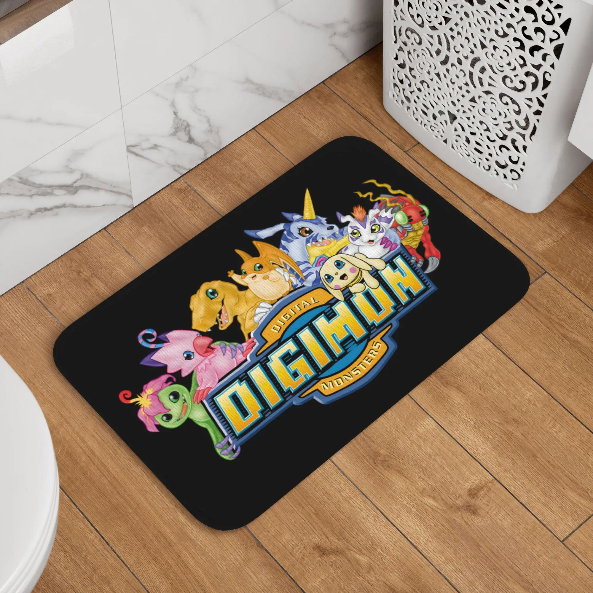 Personalized Digimon Japane  Doormat Mat Anti-Slip Anime Manga Video Game  Kitchen Bathroom Toilet Rug Carpet 40*60cm