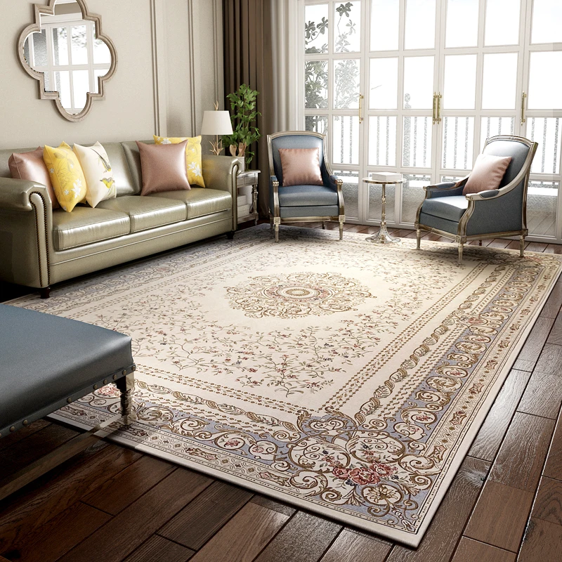 Europe Luxury Carpets for Living Room Vintage Chenille Soft Rug Bedroom Decor Home alfombra Non-slip Mat American Persian Carpet