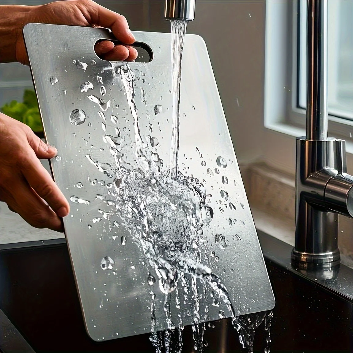 Titanium Cutting Board Thickened Double Sided Household Kitchen Chopping Board For Dough Kneading Meat Fruit Vegetable Food Prep