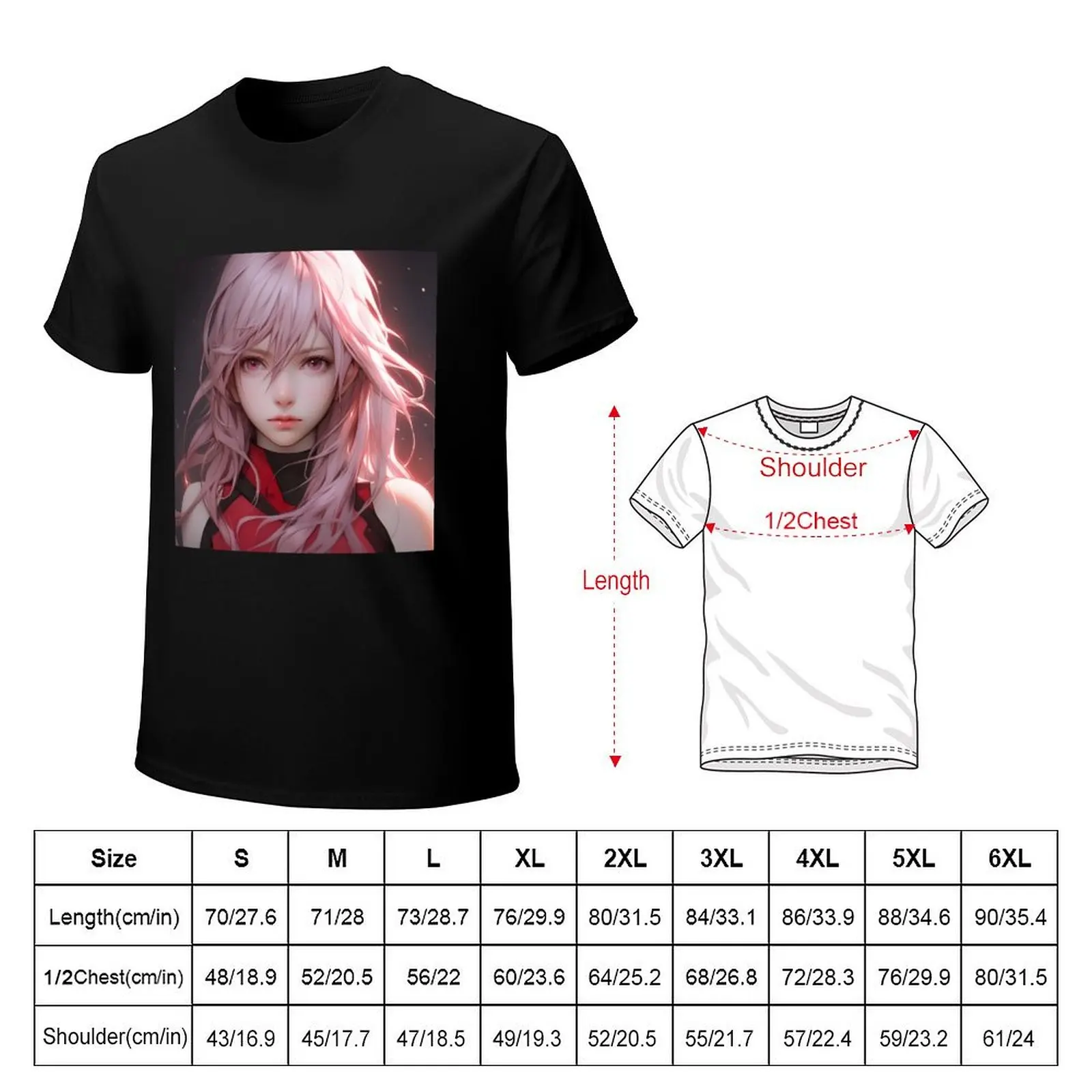 Inori GC Cute Anime Girl T-Shirt Casual Street Style Short Sleeve Tee