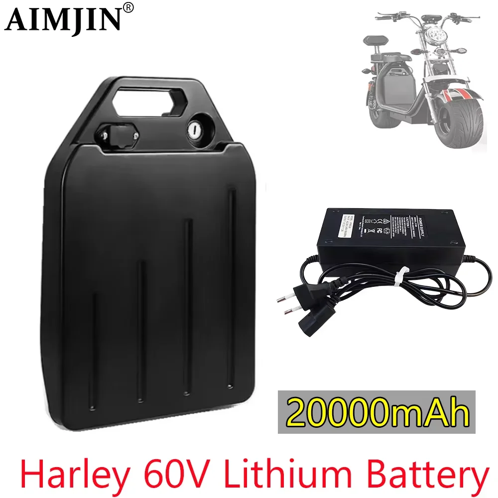 

18650 Battery 60V 20Ah Waterproof Lithium Battery for 250W-2500W Harley Two Wheel Foldable Citycoco Electric Scooter Battery