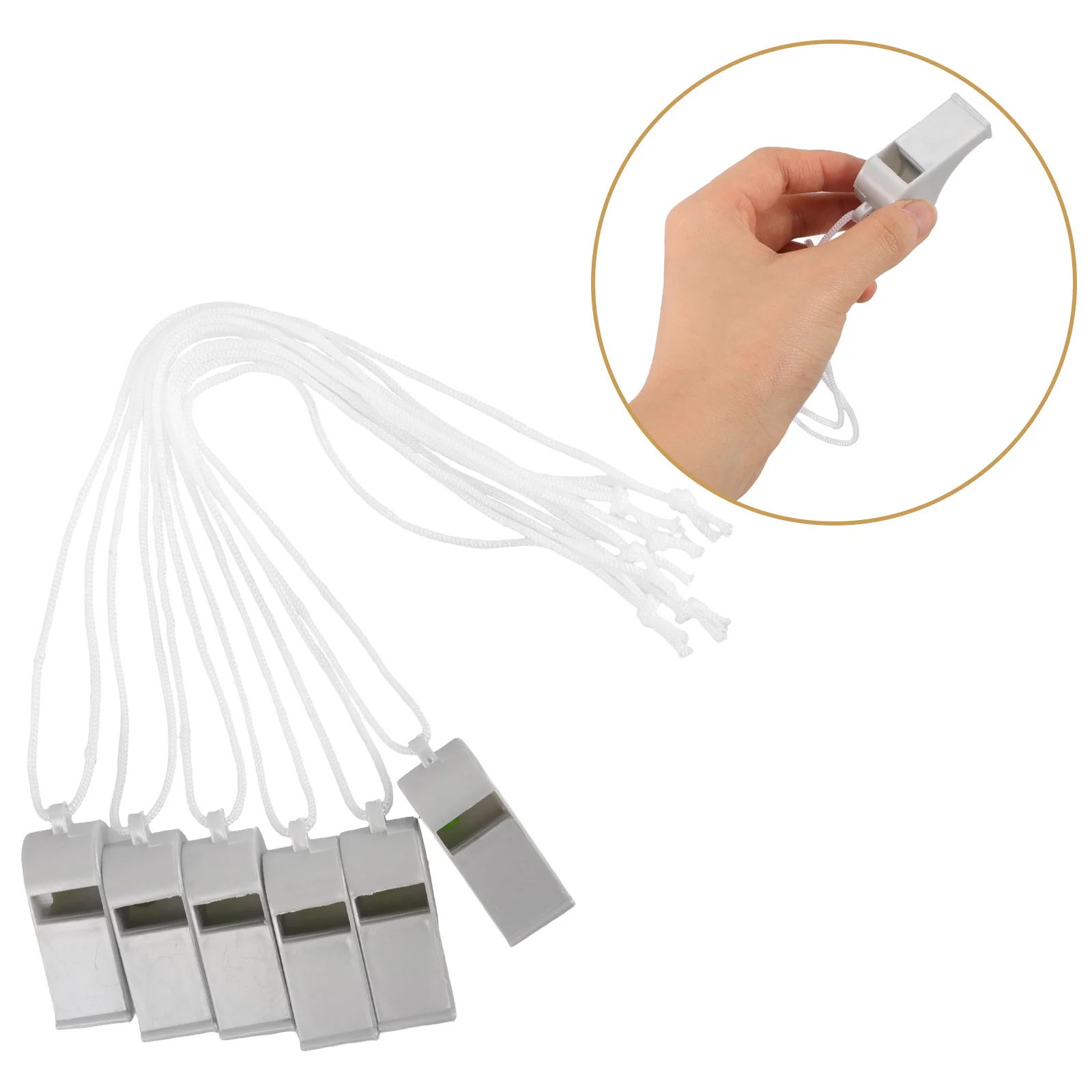 

6pcs Cheering Whistle Cute Multi Use Plastic Hanging Party Favors For Sports Games Carnivals Training Traffic