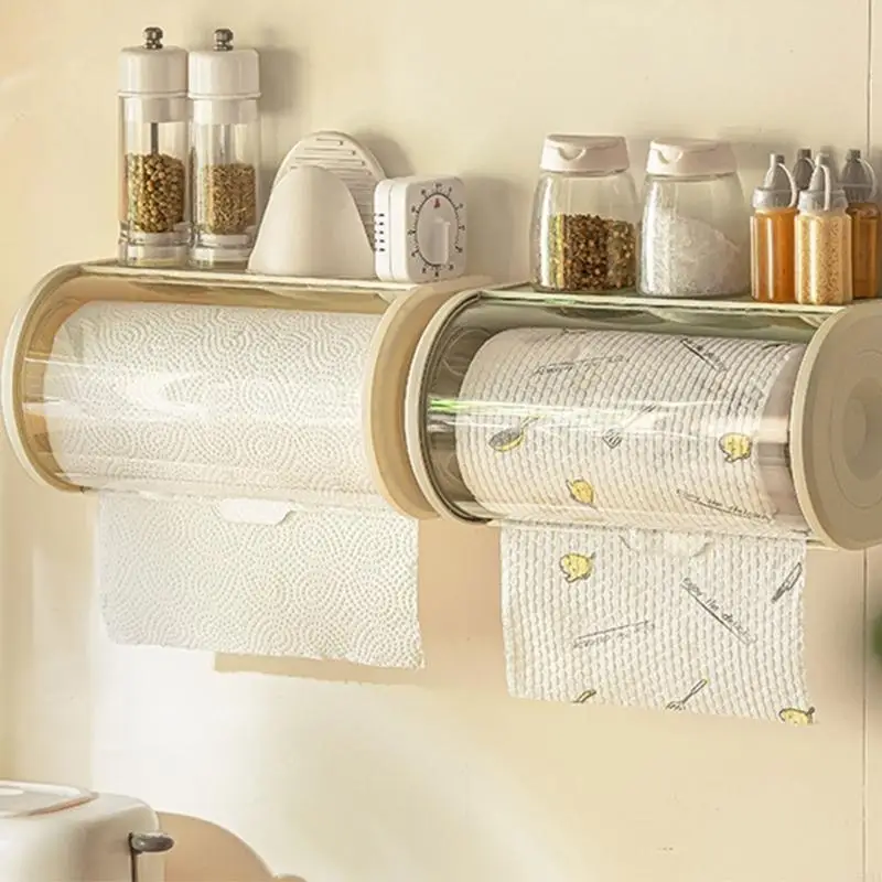 Paper Towel Dispenser Wall Mount Napkin Holder Fashionable Tissue Storage Rack