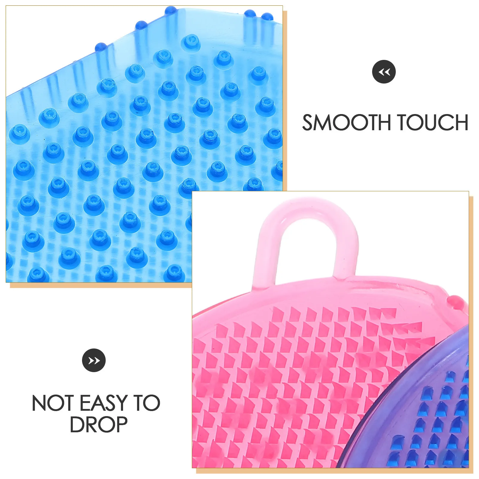 4Pcs Meridian Massage Brushes Set Ergonomic Glove Design Multi-Purpose Cleaning Scrub Brush for Men Women Pets Spa Cleansing
