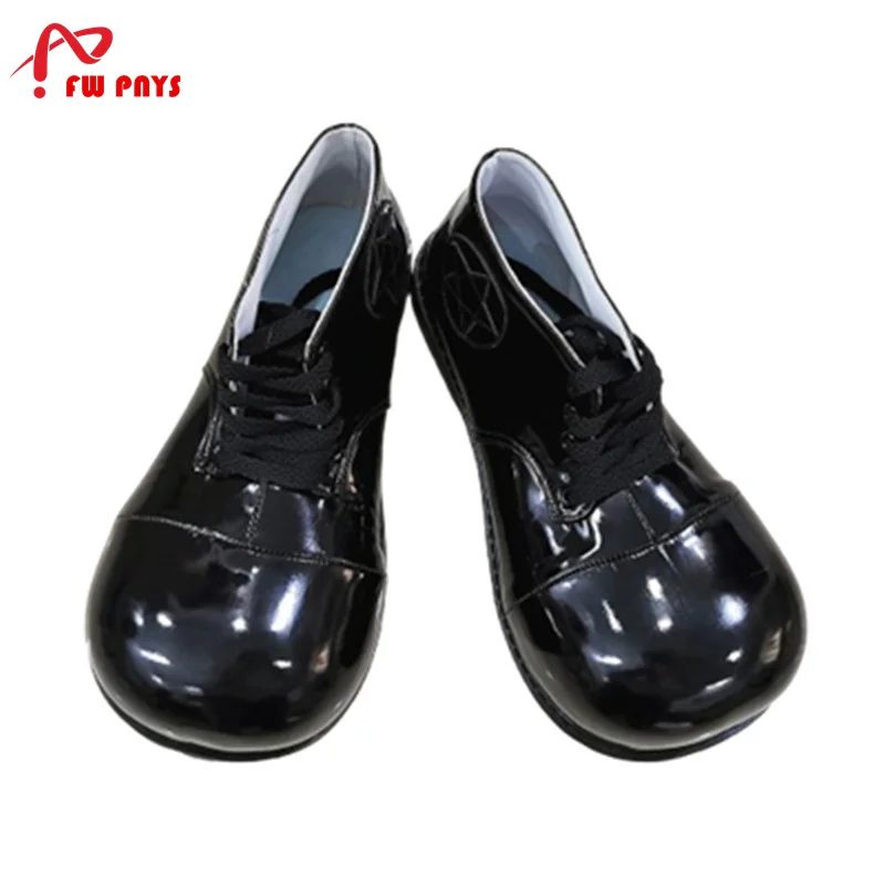 34 سنتيمتر حجم الحرة الأسود مهرج مهرج كبير تو الأحذية للبالغين نادي حفلة تأثيري اكسسوارات المطاط وحيد