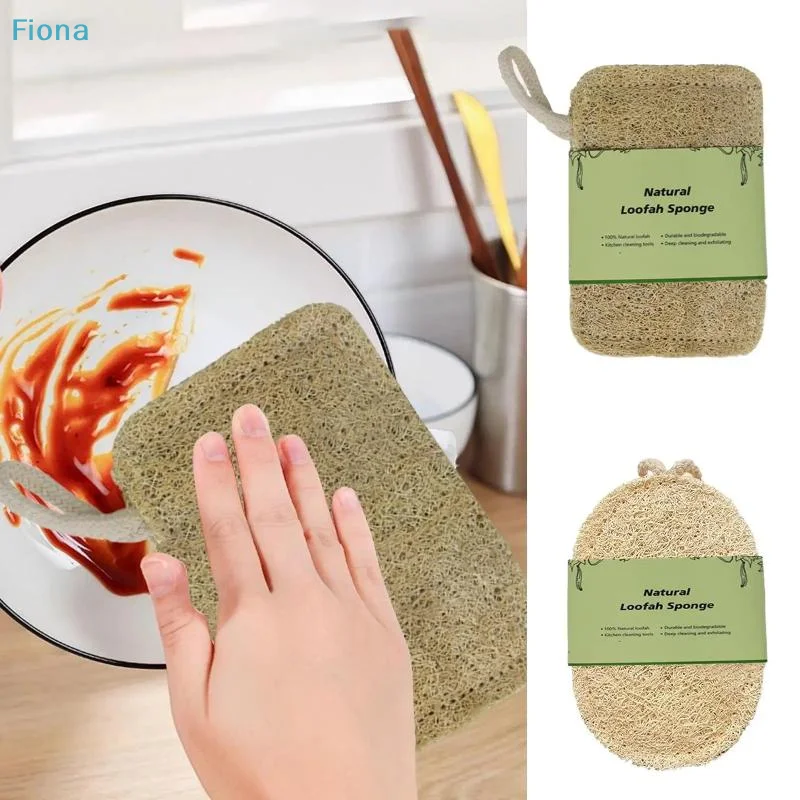 ✔ Esponja de Luffa para Lavar Platos, Estropajo de Luffa, Paño de Limpieza, Esponja de Luffa para Fregar, Estropajo para Eliminar Manchas de Aceite de Platos y Ollas
