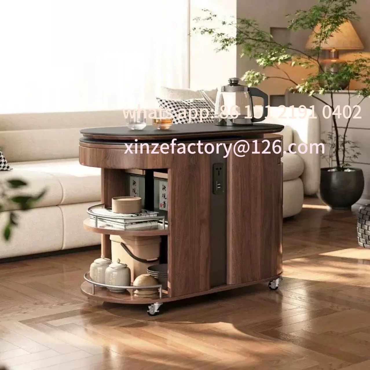 Customizable home study living room tea table tea integrated