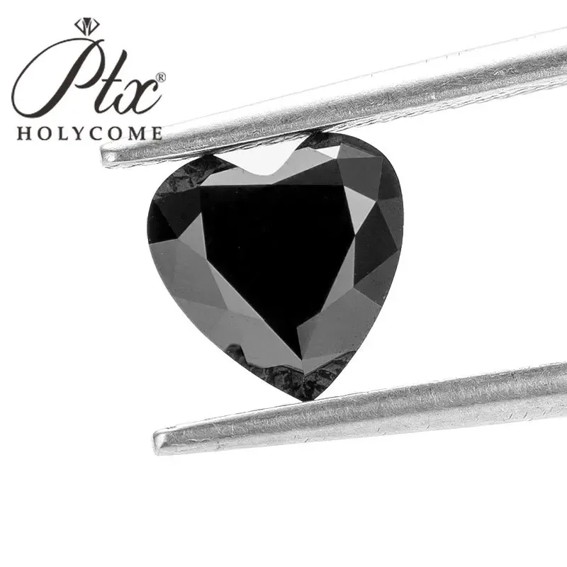 

PTX Moissanite Black Heart Cut GRA Certificate Loose Moissanite Supplier ODM OEM Factory Supply Diamond For Making Jewelry