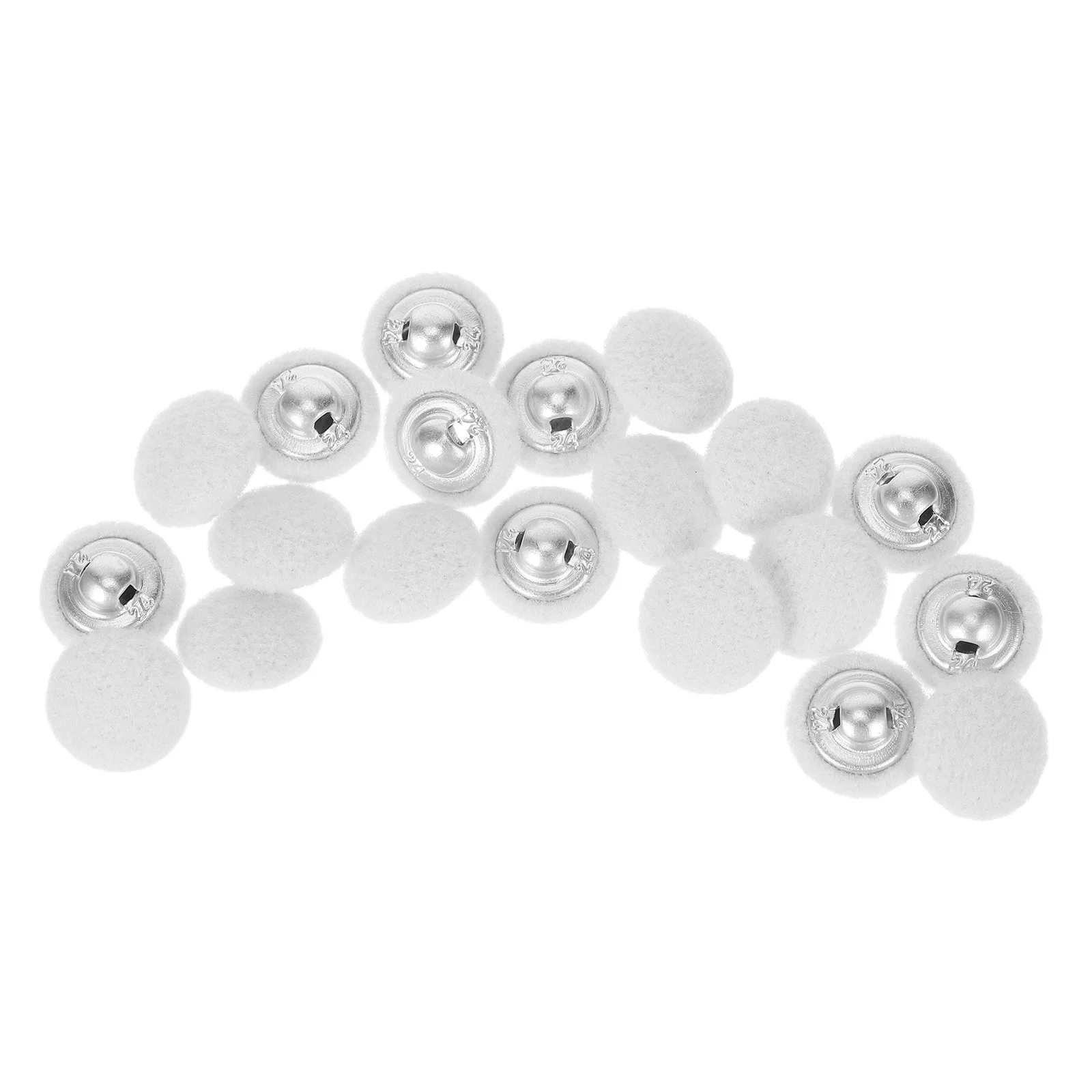 

20Pcs Round Fabric Covered Buttons 15mm Iron Shank Replacement Button for Suits Coats Shirts Sweaters Easy Sew Garment