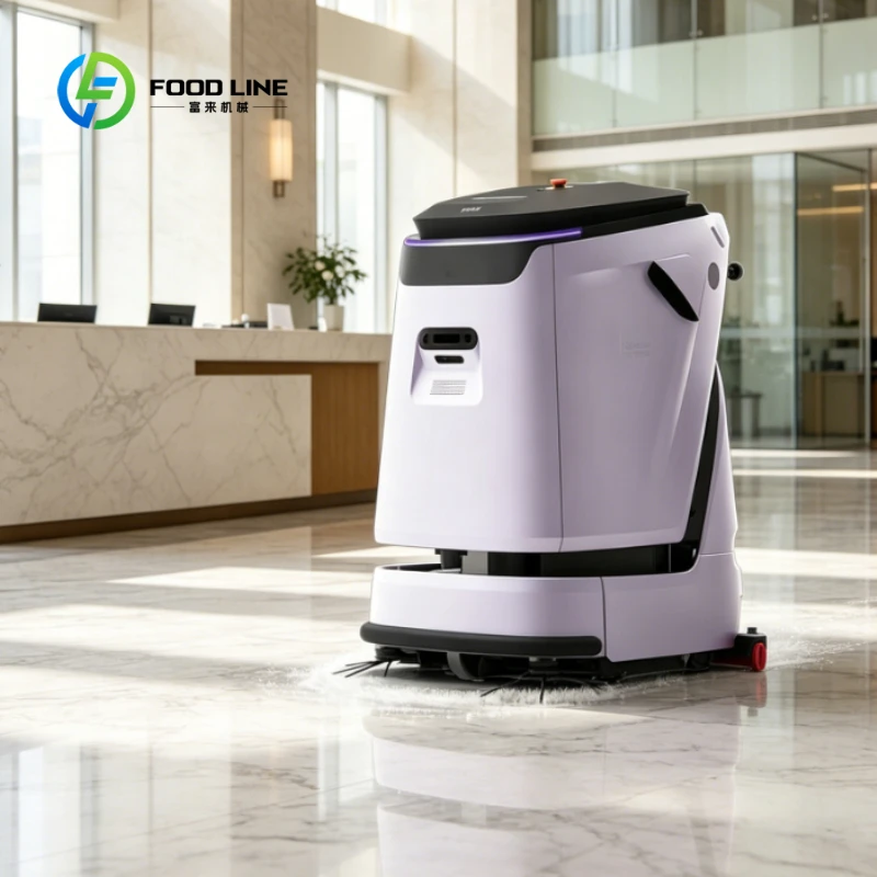 Customized Wash Commercial Cleaning Robot, Lidar Navigation App Control Autonomous Floor Scrub Robot for Large Public Places