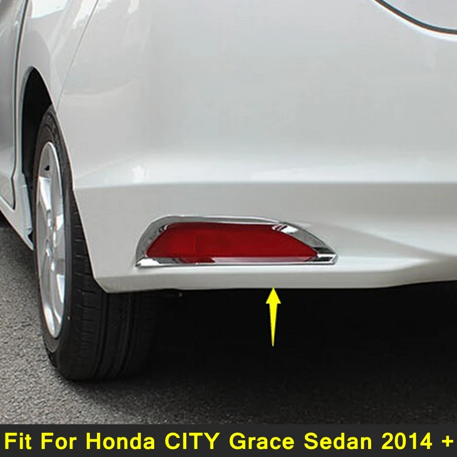 Molding Garnish ! NEW Accessories For Honda CITY Grace Sedan 2014-2016 ABS Rear Fog Light Lamp Cover Trim