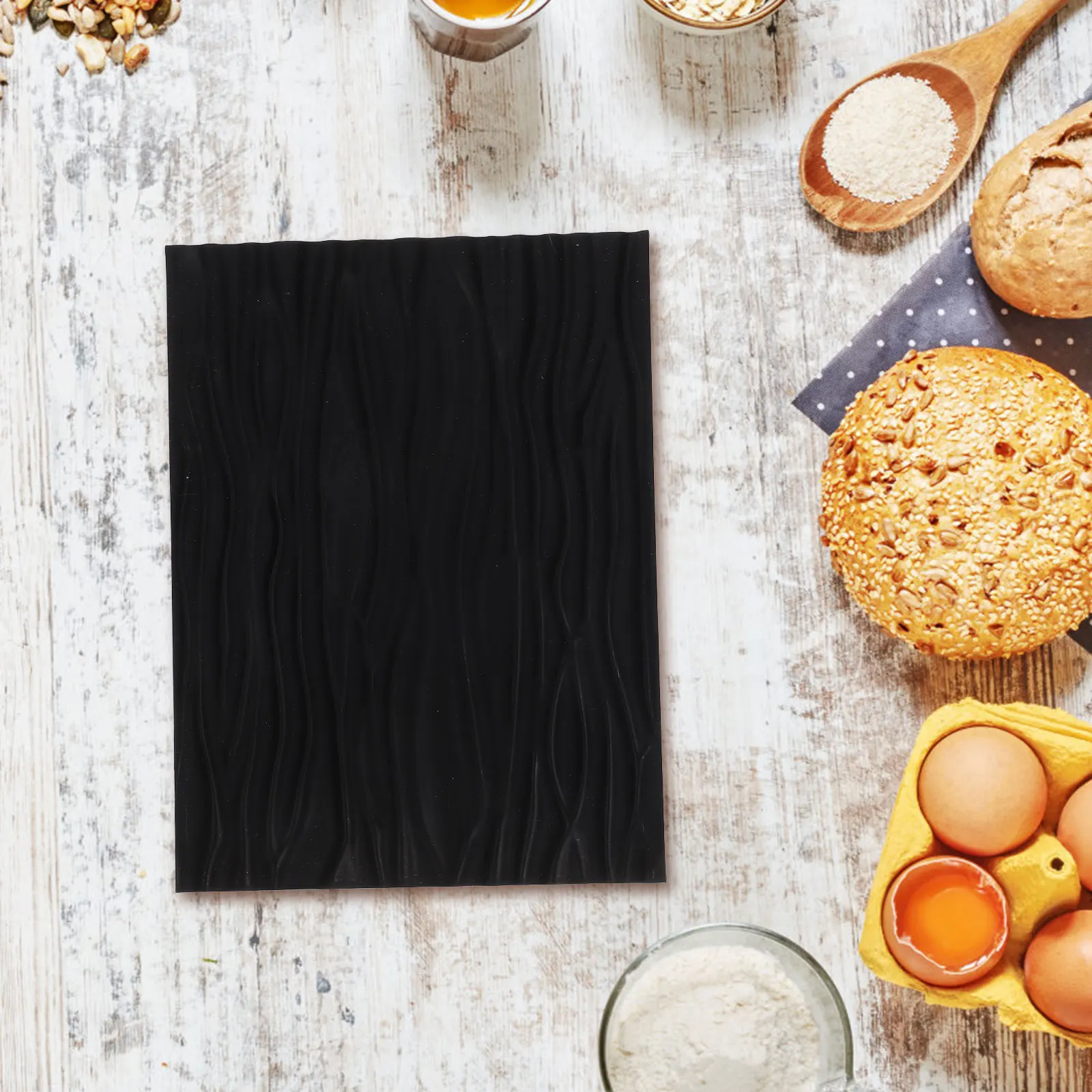 

Silicone Baking Mat Non stick Heat resistant Kitchen Countertop Reusable Silicone Pad Cake Roll Swiss Roll Dessert Tree Bark