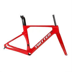 700C Twitter R10 Carbon Road Bike Frameset Disc Brake Thru Axle 12x100mm 12x142mm BB86x46mm 700x28C Tire Inner Cable Frame