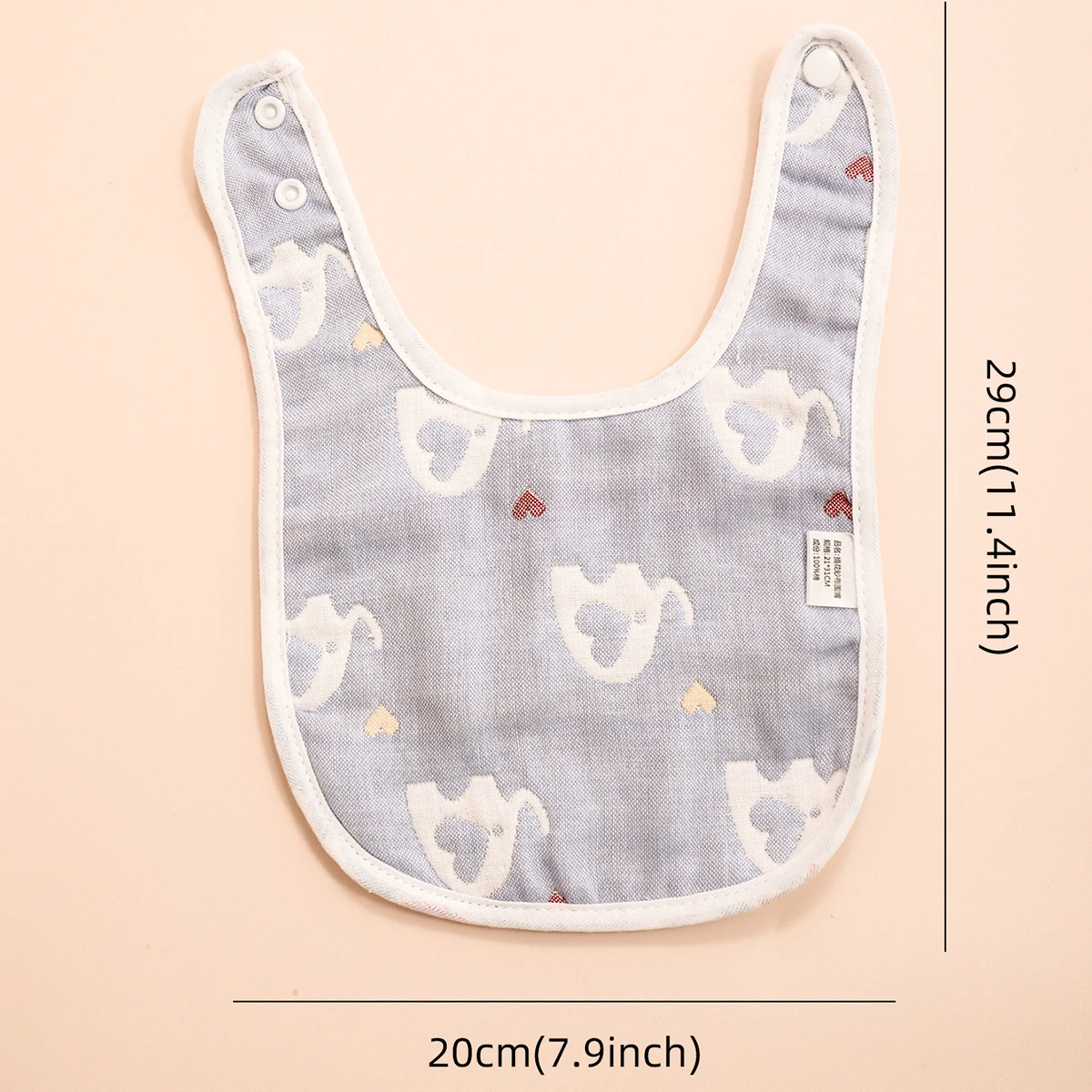 3pcs Baby Bibs U Shape Absorbent Soft Cotton Bib Soft Comfortable Toddler Feeding Eating Burpcloths Waterproof Saliva Towel