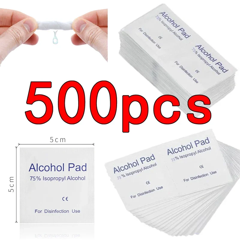 500pcs Disposable Alcohol Cotton Pads Car Detailing Clean Tool Car Wash Towel Alcohol Disinfection Wipes Screen Glasses Cleaning image 3