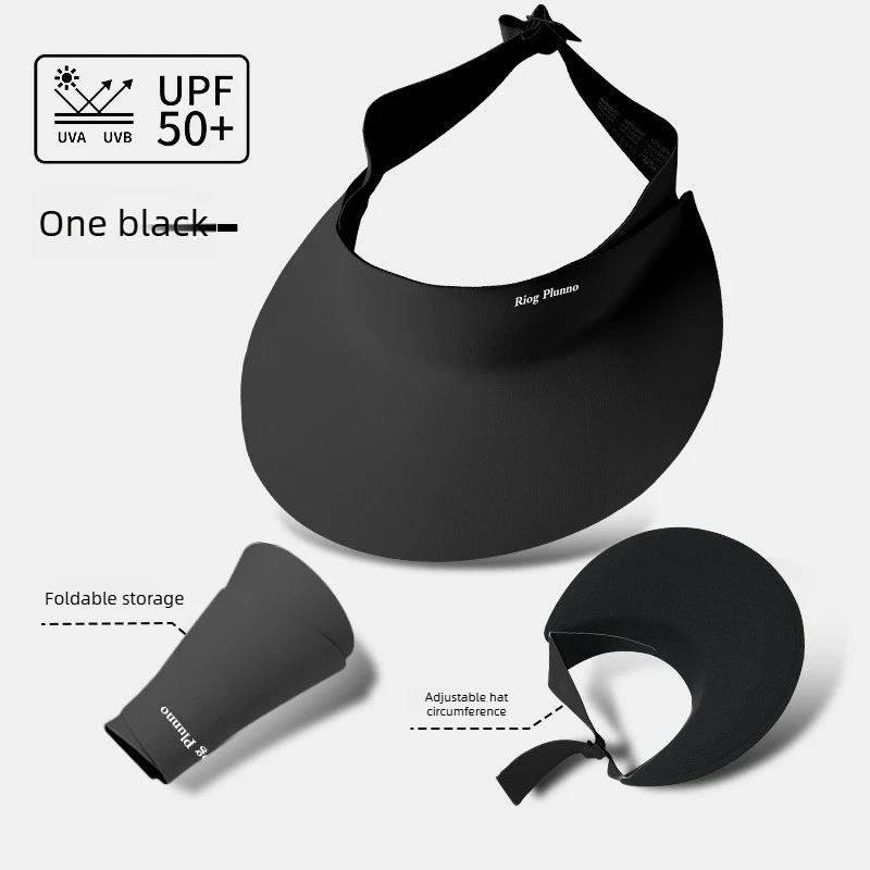 New Seamless Integrated Sun Hat for Women, Foldable Empty Top Hat, Summer UV Resistant Sun Hat, Beach Sports Hat
