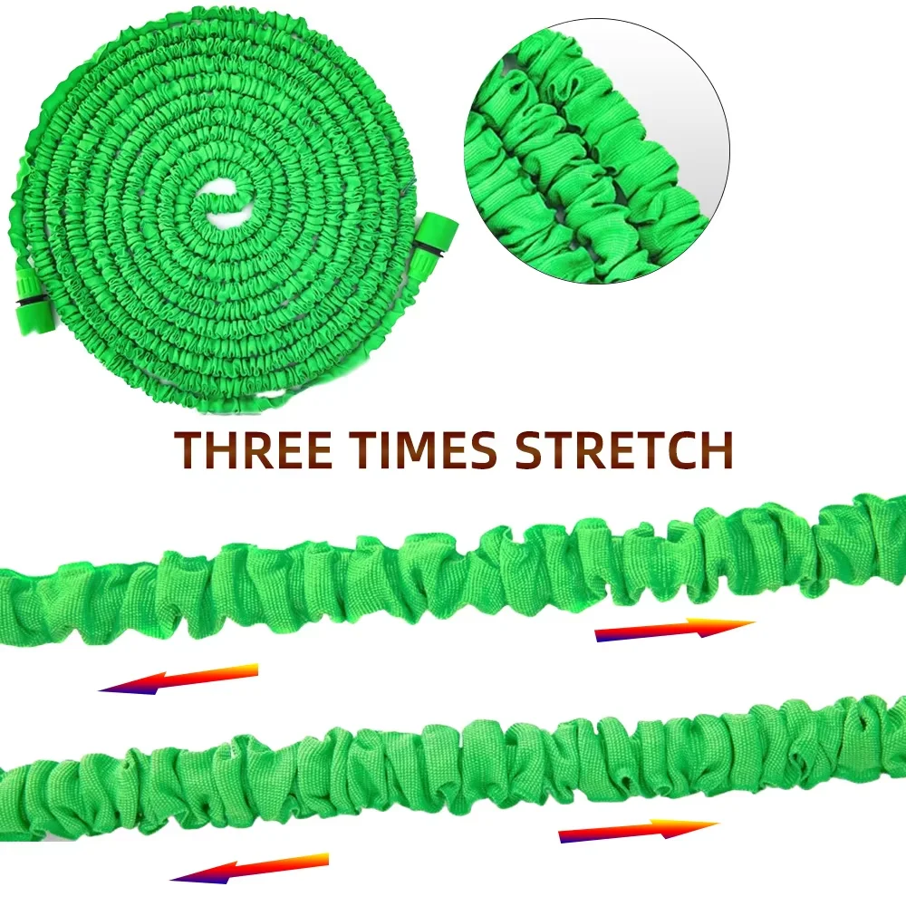 25FT-200FT Garden Hose Expandable Magic Water Pipes Home Garden Daily Watering Tools High-Pressure Car Wash Cleaning Water Gun