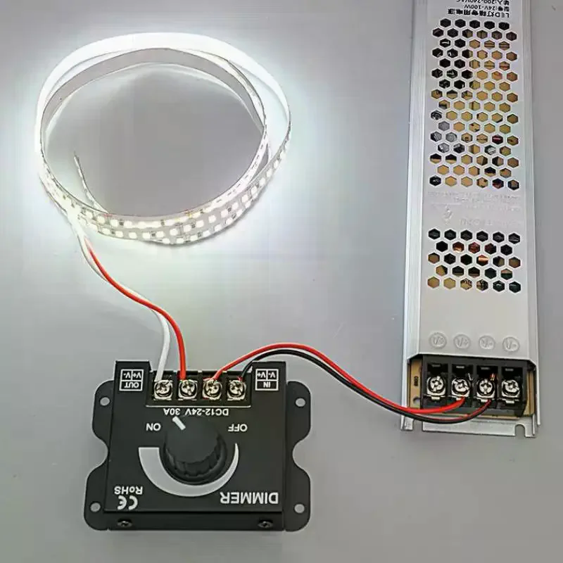 LED Dimmer Switch Brightness Adjustable Controller For Car RV Single Color LED Strip Light LED Dimming 1PC