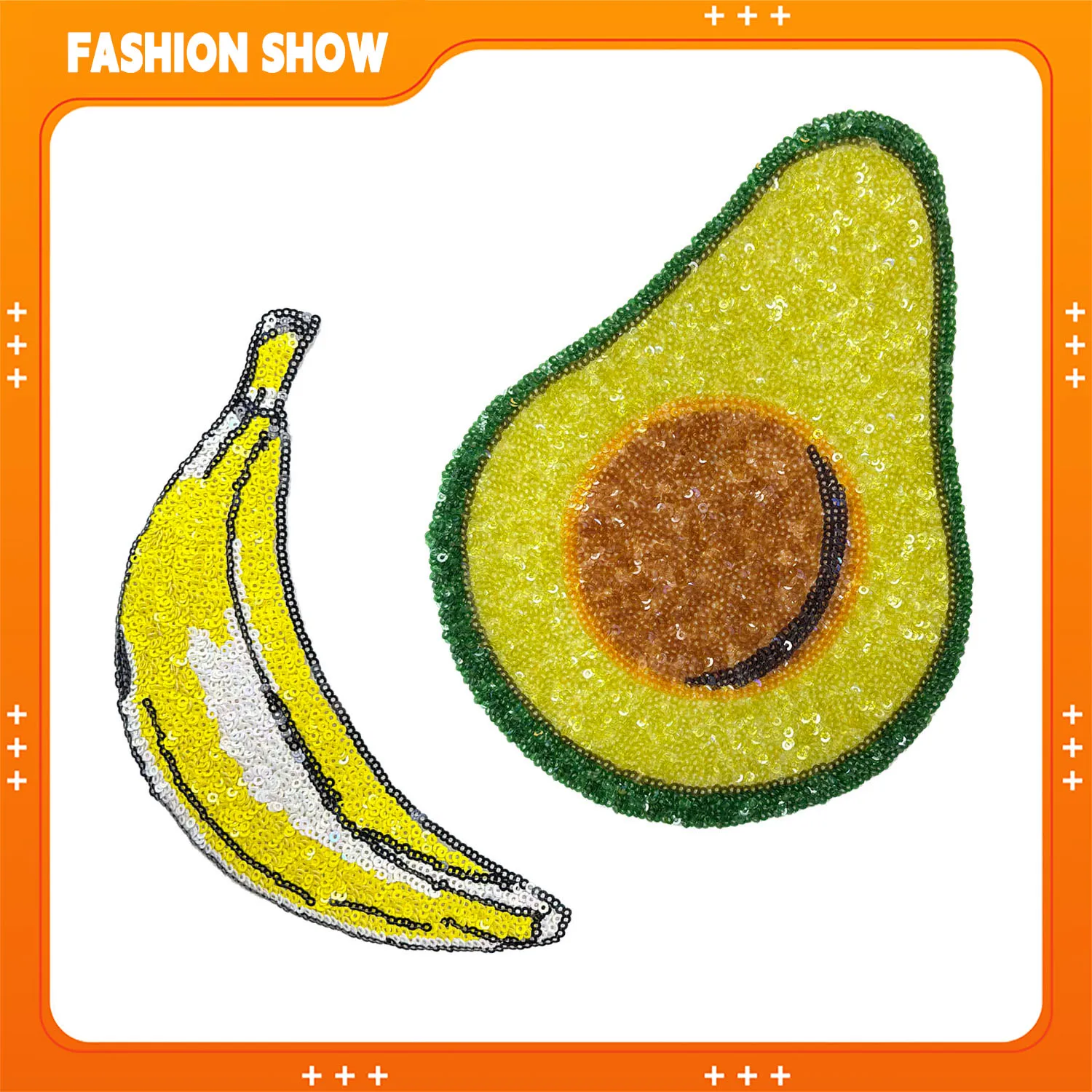 

Sequin Embroidery Patches in the Shape of Avocado and Banana Fruits, Can Be Ironed or Sewn by Hand, Clothing Accessories Diy, Suitable for Sweatshirts, T-Shirts, Sweaters, Hats, Fashionable Decorative Patches