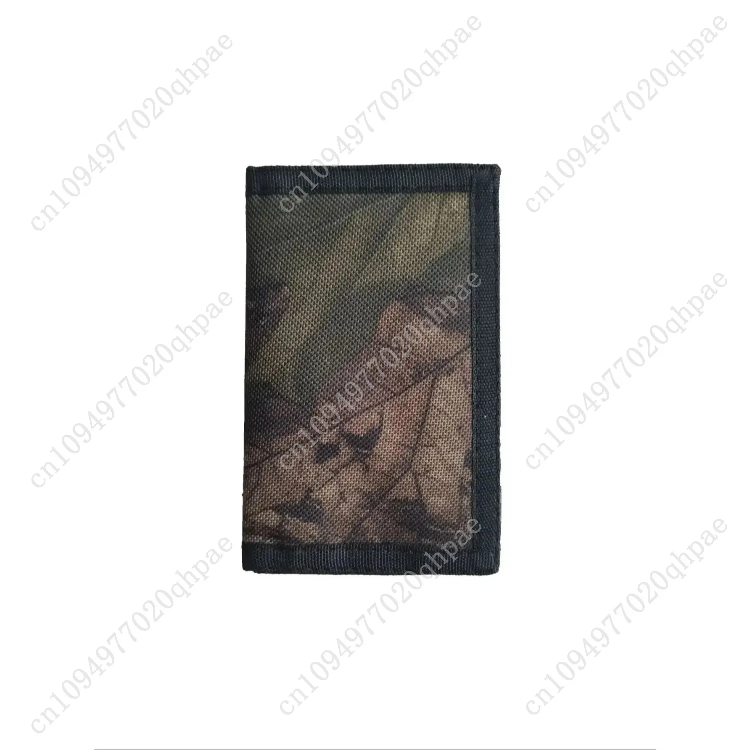 Hunting Camo Print Kids Wallet for Boys Girls Branch Camouflage Brown Fall Leaf Branches and Trunks Trifold Wallets