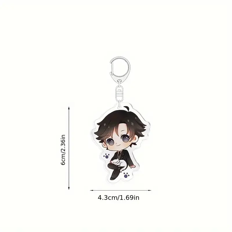 6cm Anime Game Mystic Messenger Keychain Yoosung Zenny 707 Jumin Saeran Q Version Figures Keyring Bag Pendant Key  Friends Gift