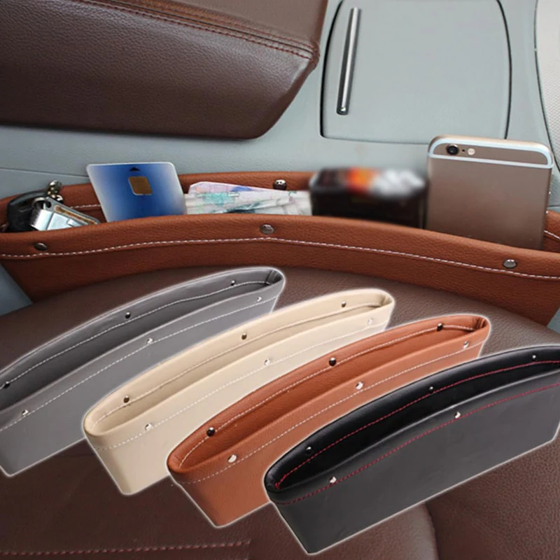 Organizador de Almacenamiento para el Espacio entre Asientos de Coche, Bolsillo Lateral para Consola, Organizador Multifuncional para Artículos Pequeños