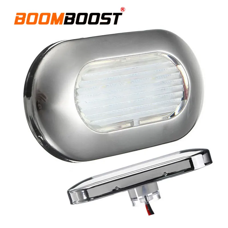 

Navigation Dome Light ‌Stainless Steel Boat Light 12V Marine LED Light Pre-drilled Marine Lighting Multi-Purpose Step Light