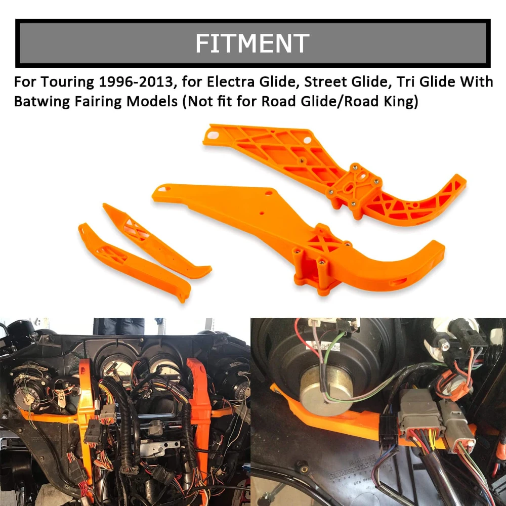 Batwing Fairing Support Bracket Heavy‑Duty Carbon Steel For Harley Electra Glide FLHT Street Glide FLHX 1996‑2013 Powder‑Coated