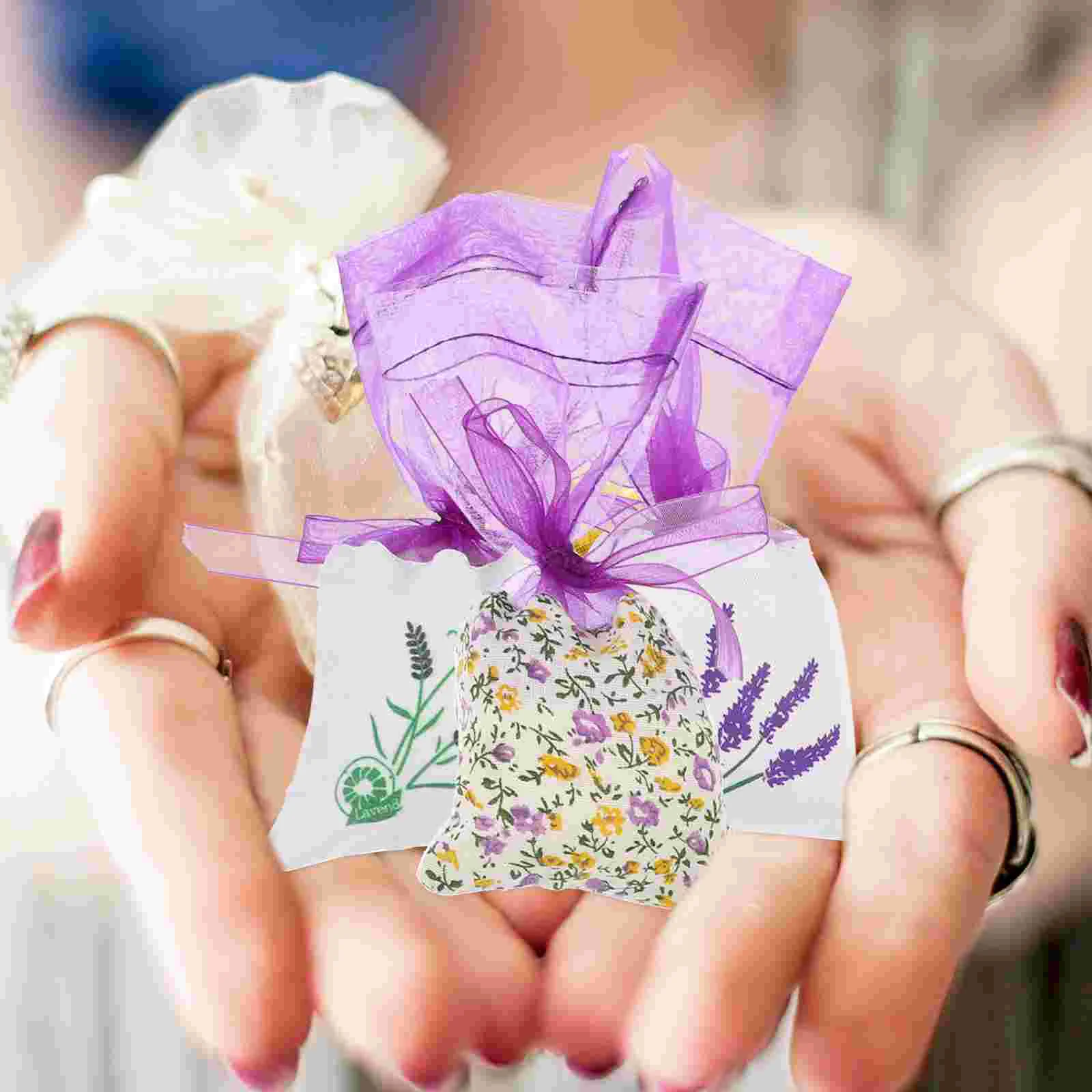 15pcs Empty Cotton Lavender Sachet Refillable Fragrance Flower Pouch Portable Scented Pouch sachet empty bags